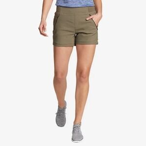 Eddie Bauer Guide Pro Shorts Women's 10 Slate Green Flex Stretch Hiking NWT $60